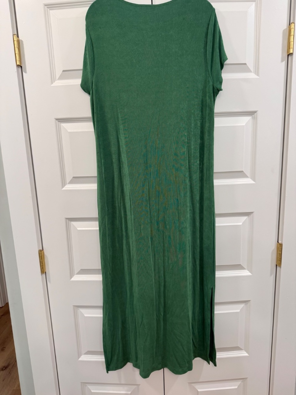 Chico's Maxi Green Travelers Dress Size Large - Picture 3 of 11